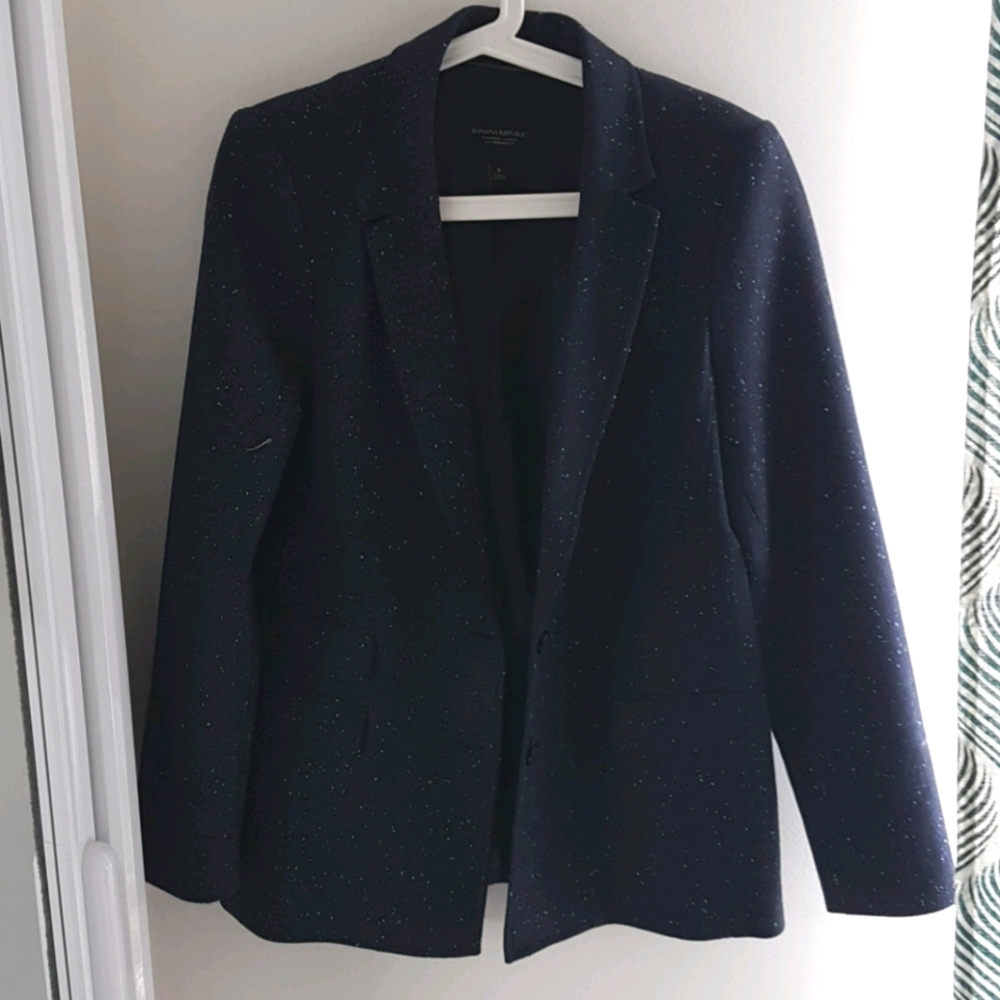 Navy speckled blazer